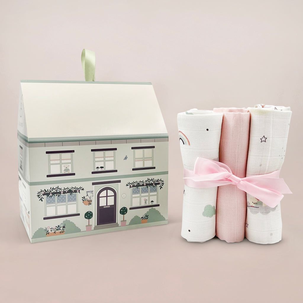 Personalised Little Bunny with Trio of Little Love Muslins