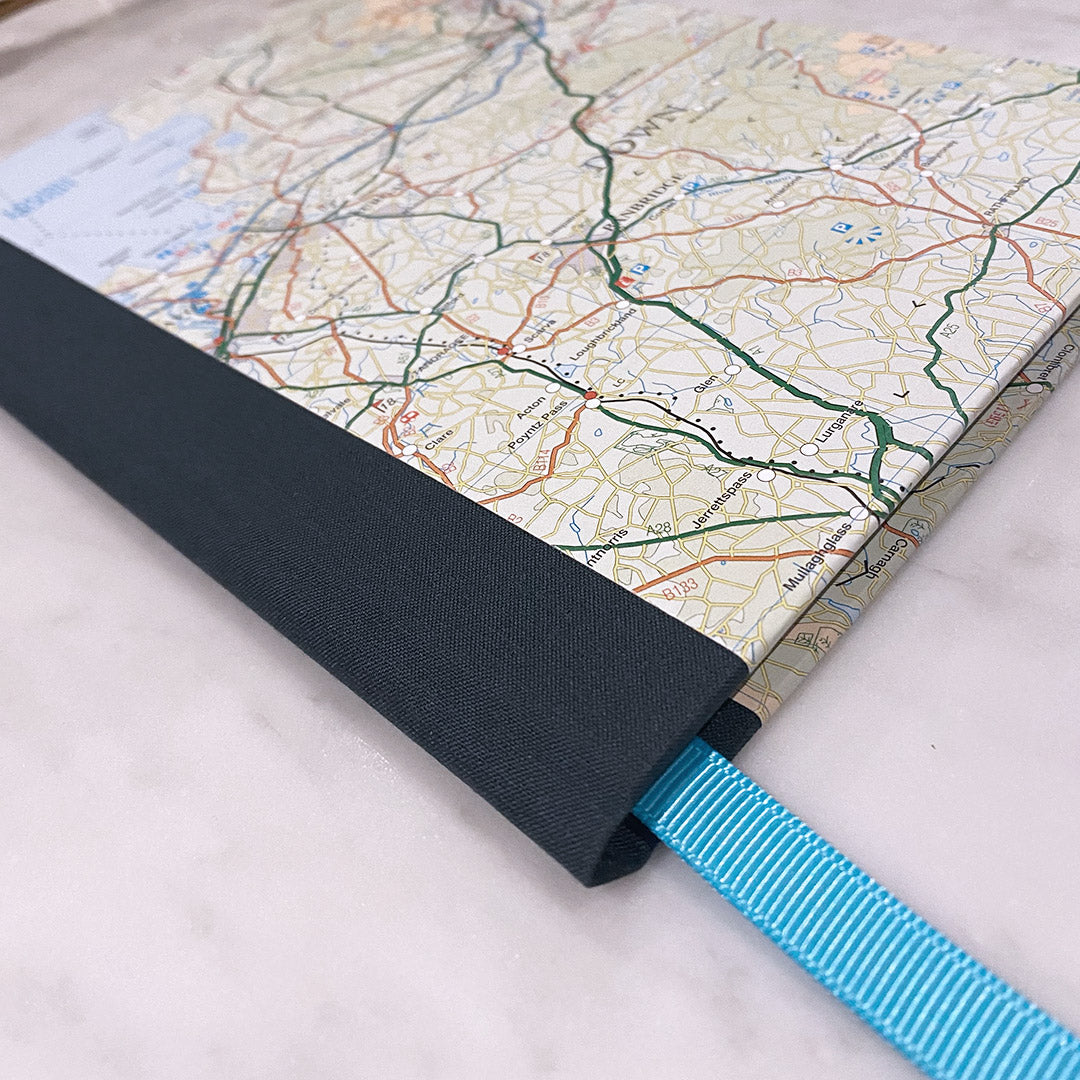 Northern Ireland Map A5 Notebook - Strabane/Donegal