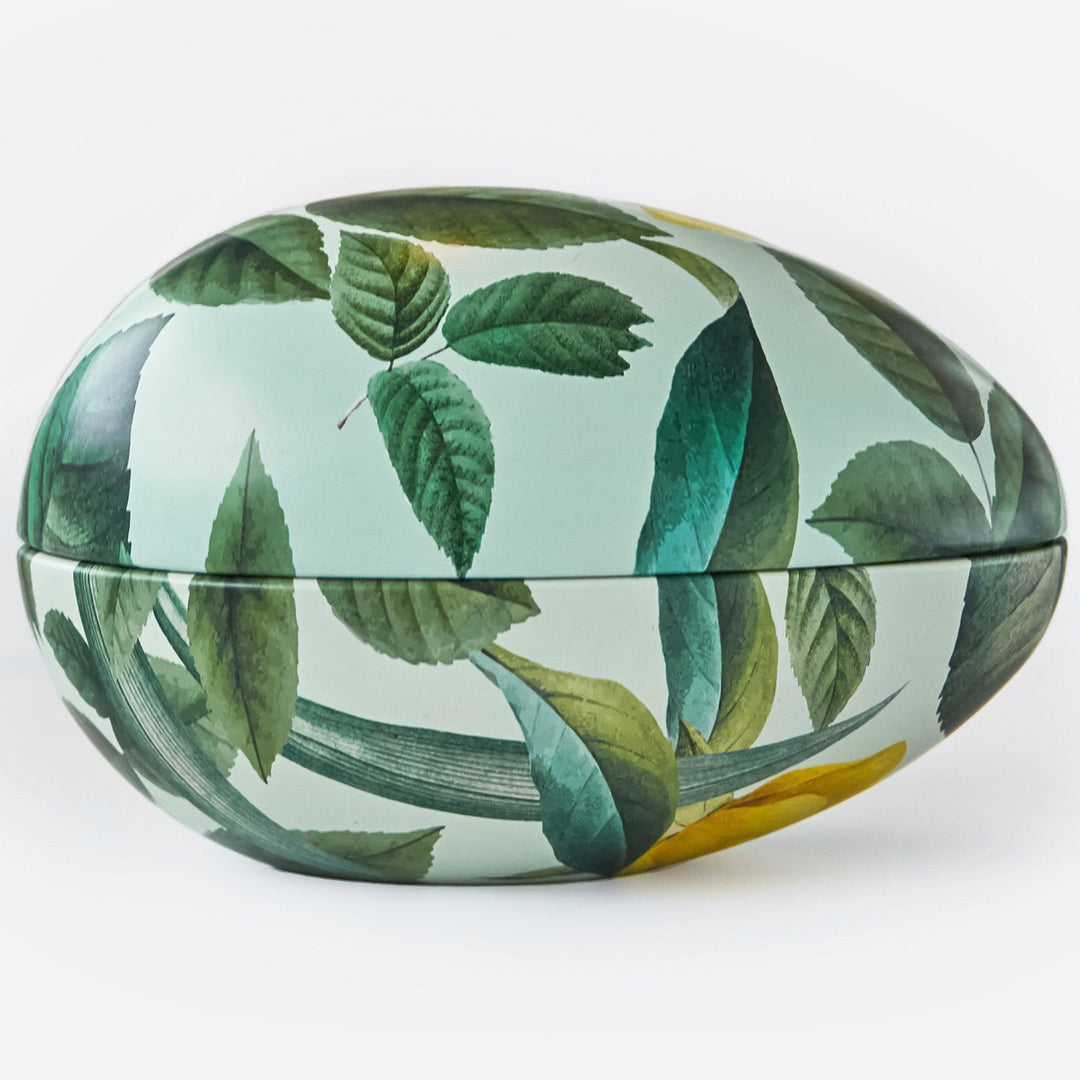 Green Leaf Easter Egg Tin