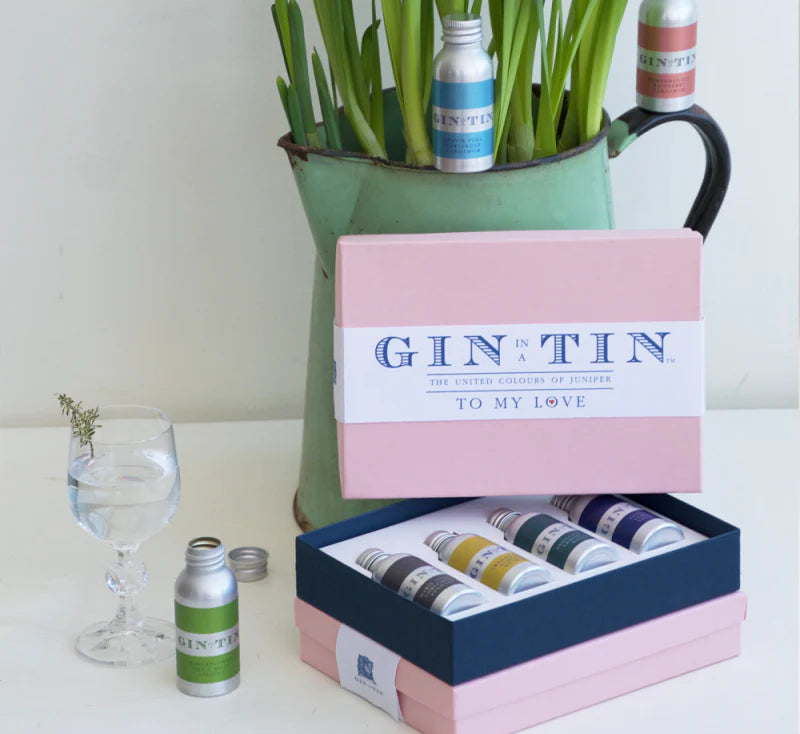 The Love Gin Tin Gift Box Set (Gift Set of Four)