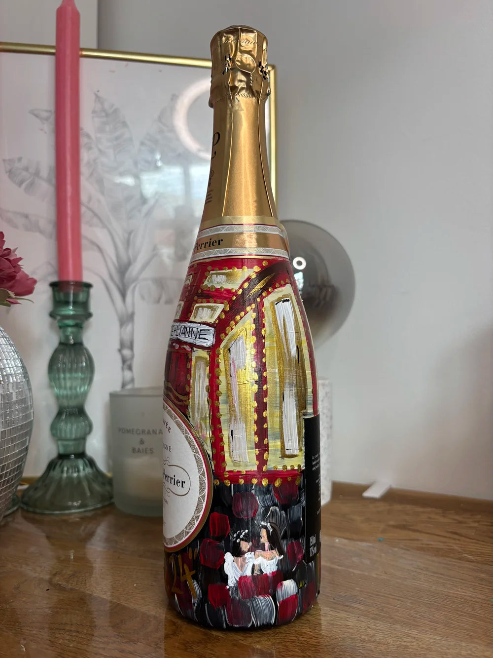 Wedding Story Painted Bottle
