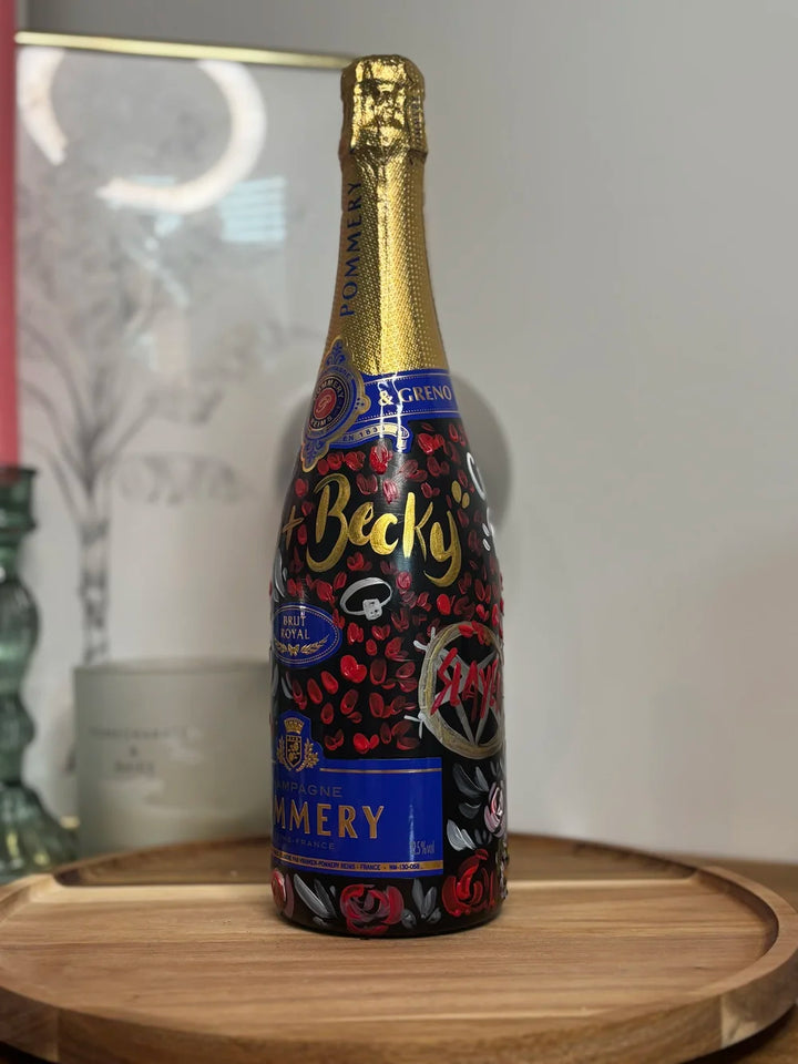 Wedding Story Painted Bottle