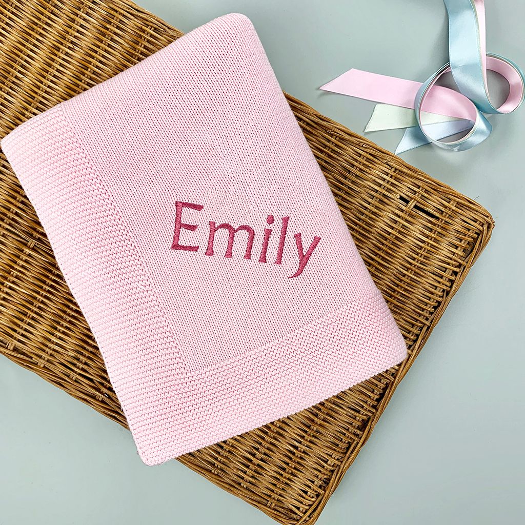 Personalised Knitted Baby Blanket