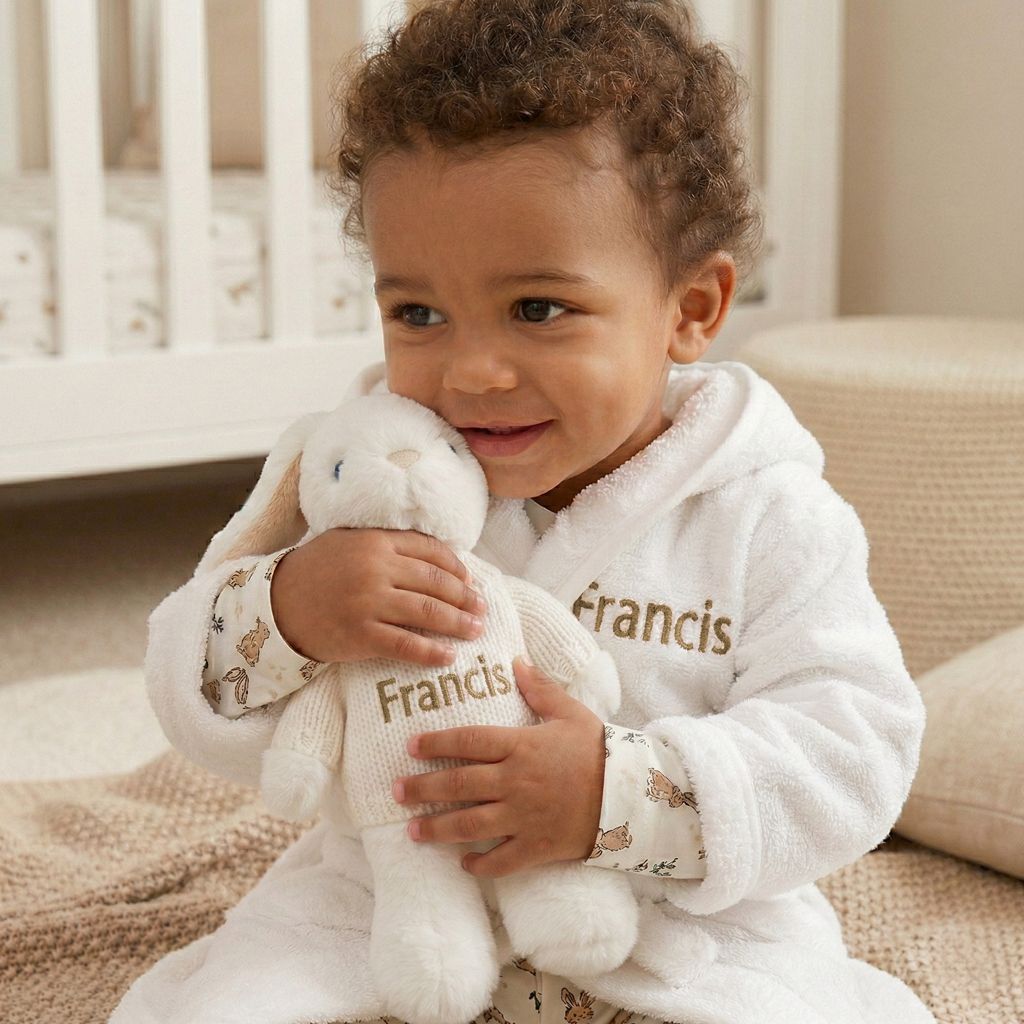 Personalised Little Bunny and Bathrobe Hamper