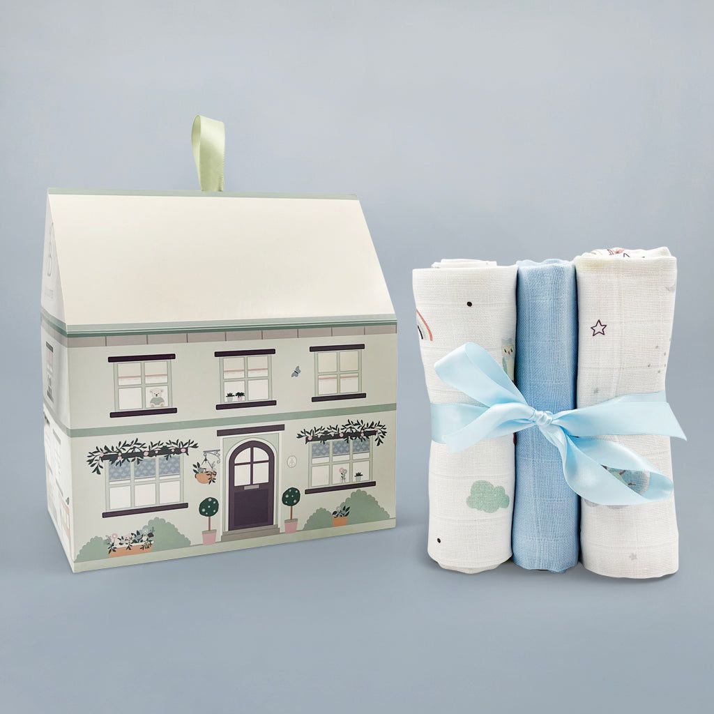Personalised Little Bunny with Trio of Little Love Muslins