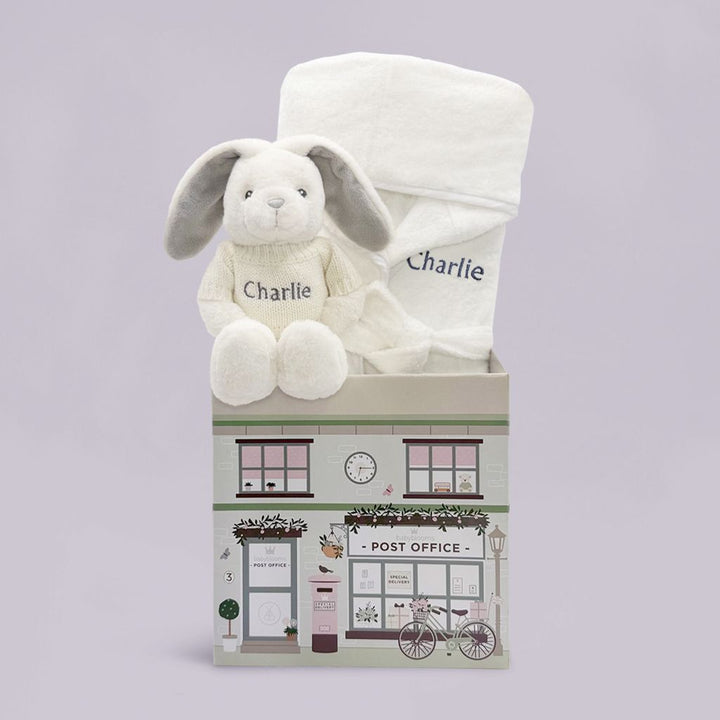 Personalised Little Bunny and Bathrobe Hamper