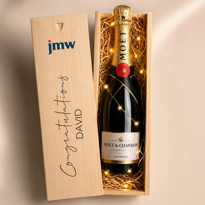 Personalised Champagne Gift Box With Company Logo