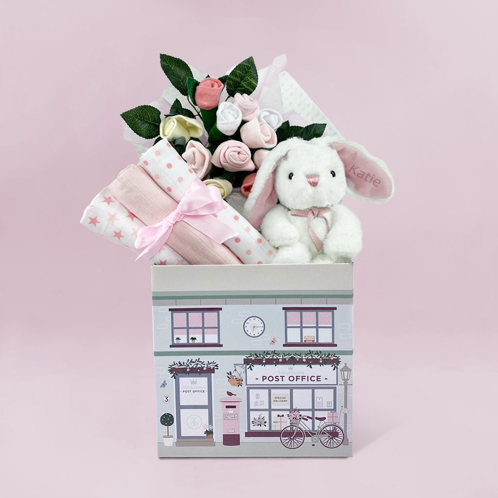 Personalised Little Bunny Welcome Baby Hamper
