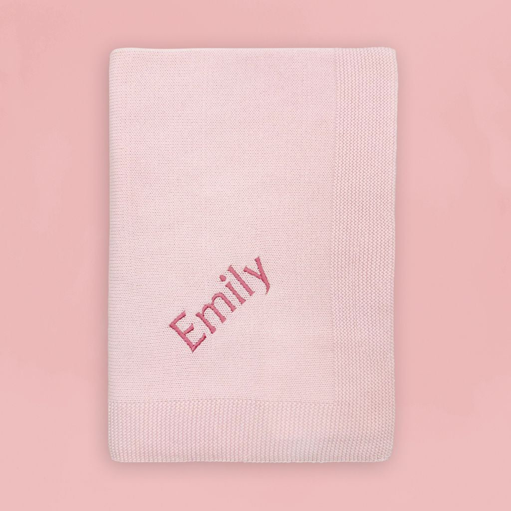 Personalised Knitted Baby Blanket