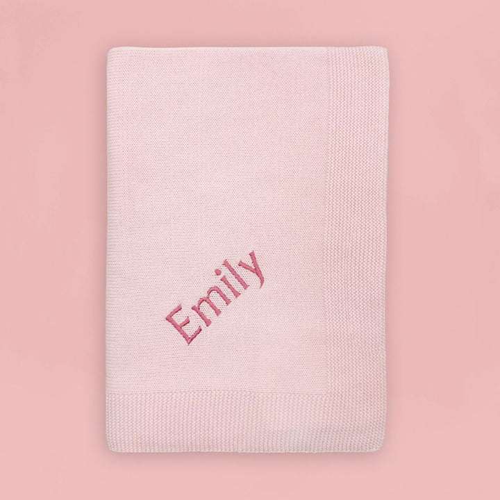 Personalised Knitted Baby Blanket