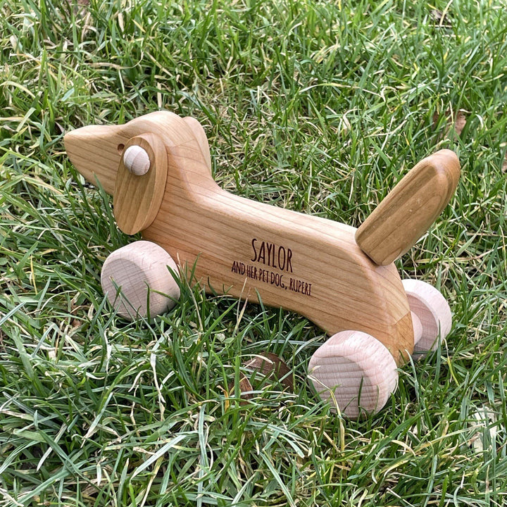Personalised Wooden Dachshund Toy