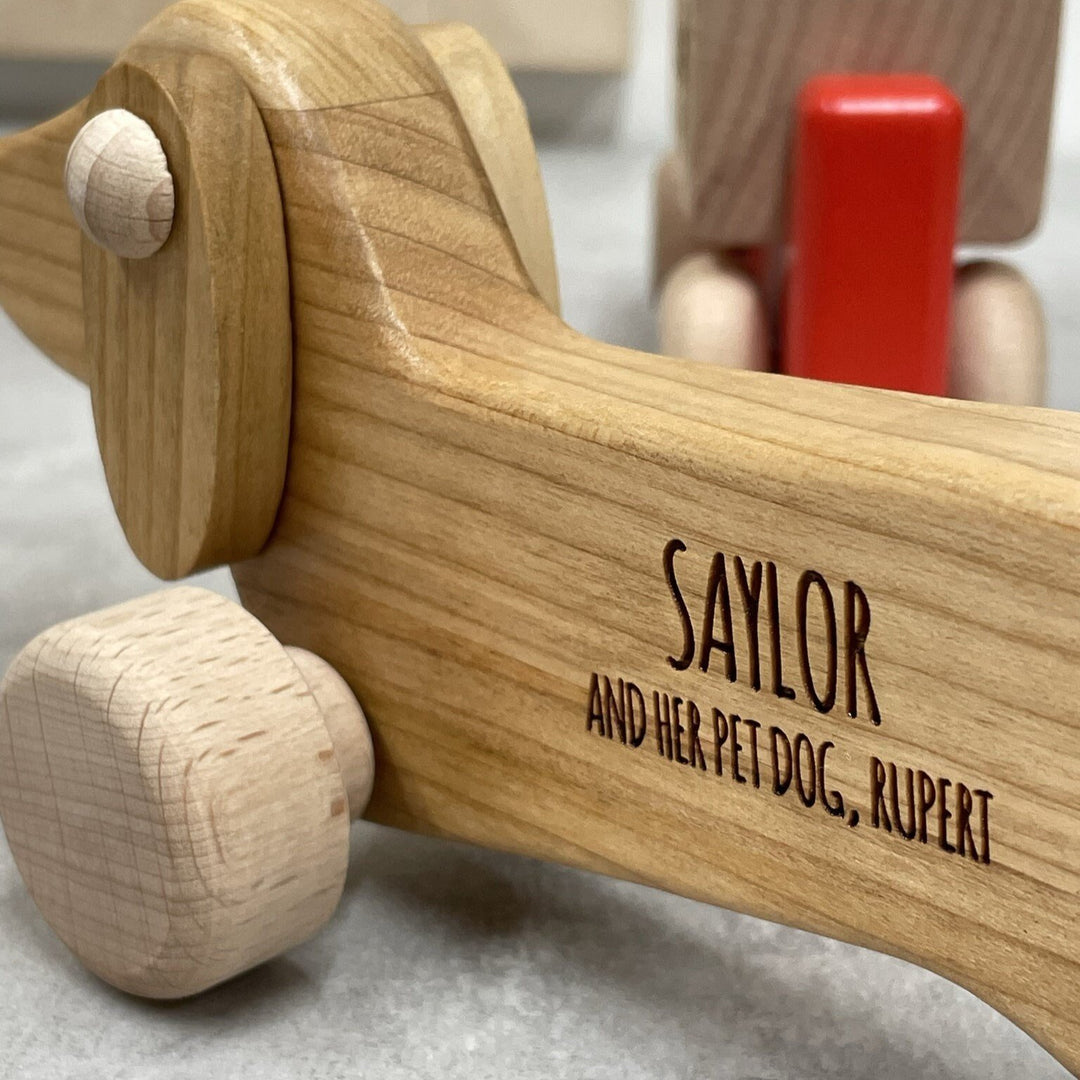 Personalised Wooden Dachshund Toy