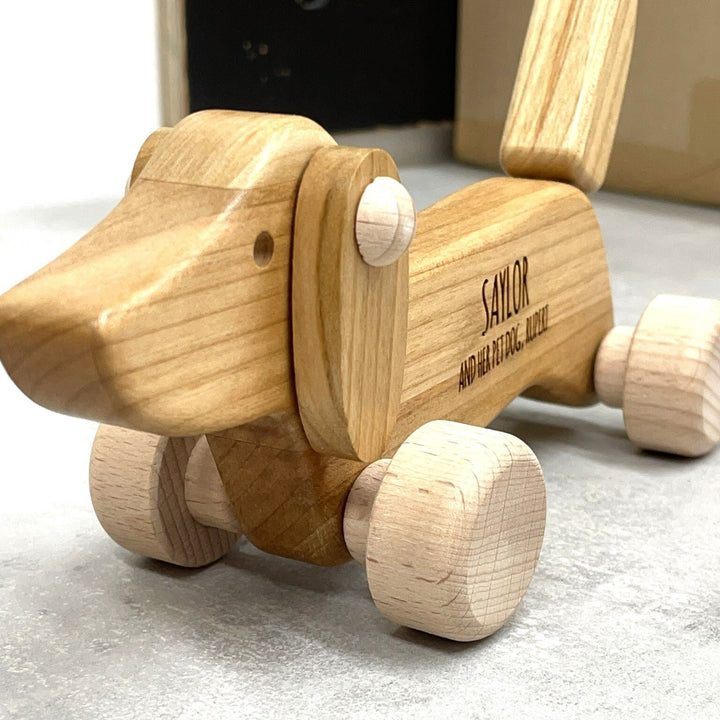 Personalised Wooden Dachshund Toy