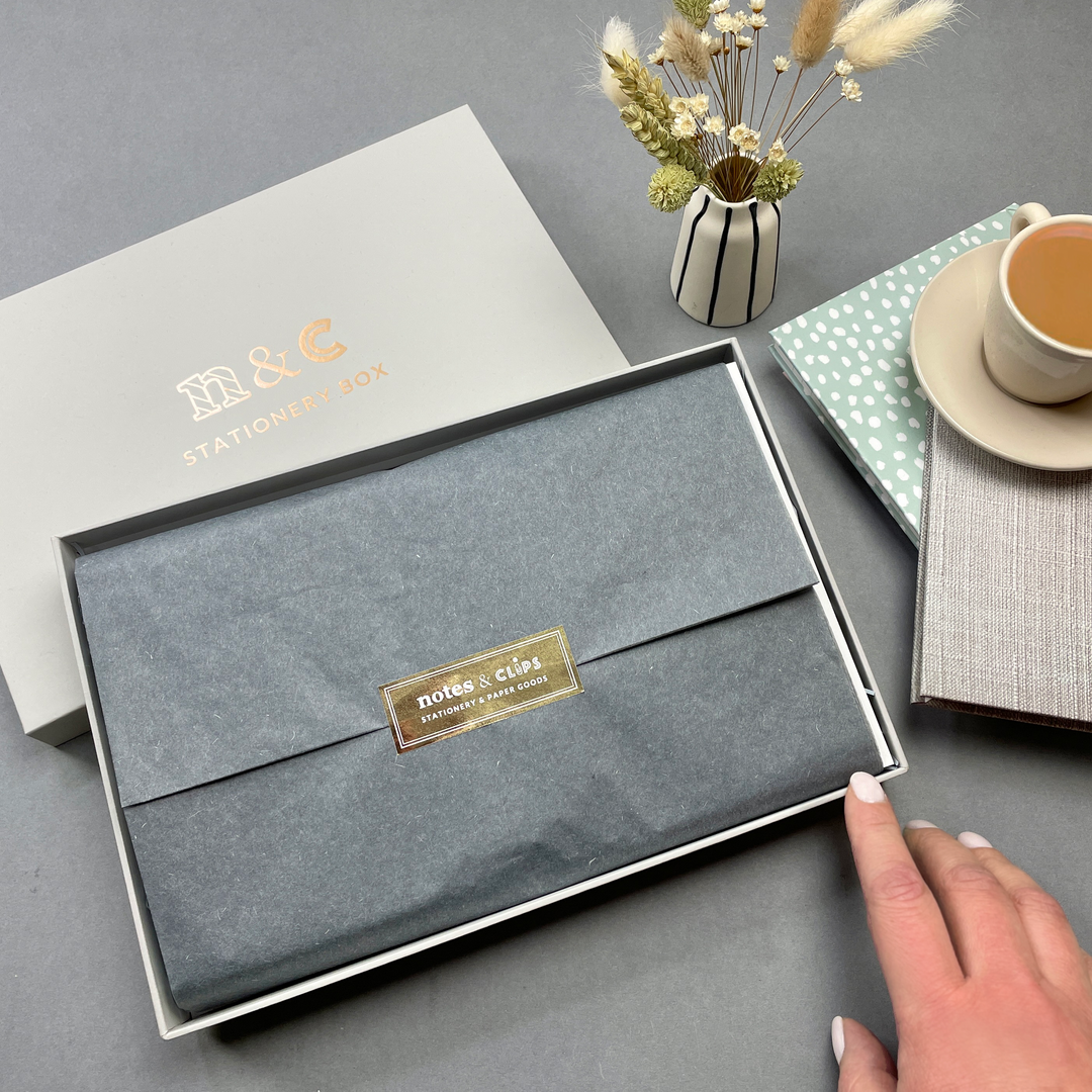 Chic Pink & Burgundy Stationery Gift Set