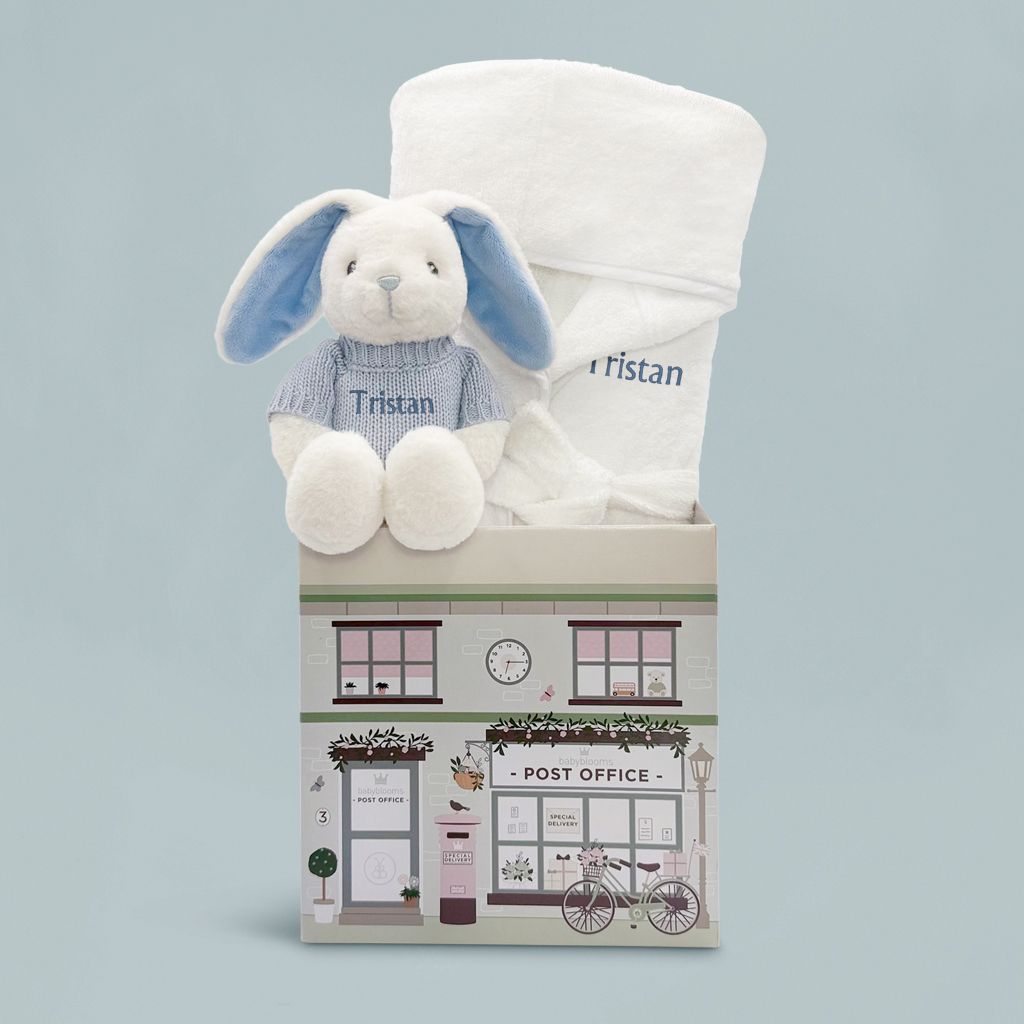 Personalised Little Bunny and Bathrobe Hamper