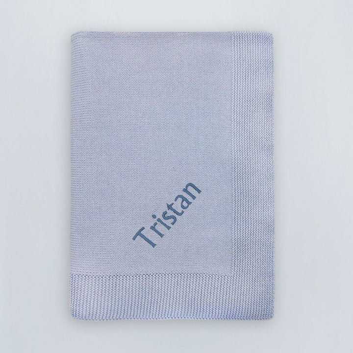 Personalised Knitted Baby Blanket